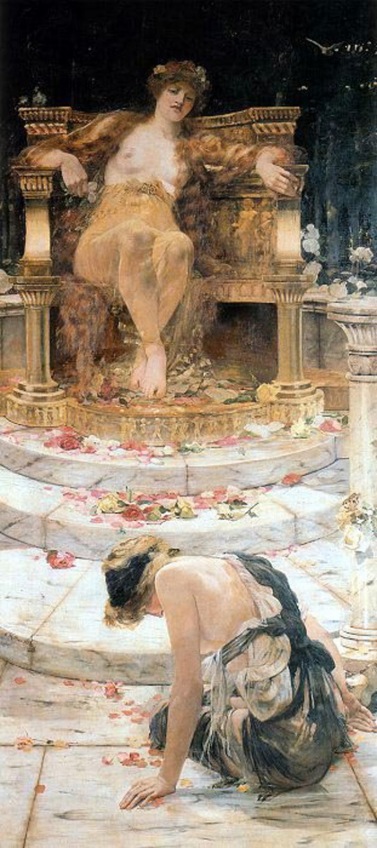 Psyche at the Throne of Venus by Edward Matthew Hale (1852-1924) 